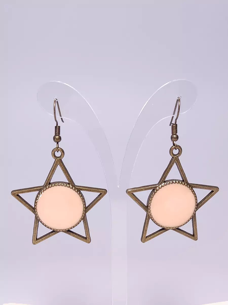 Σκουλαρίκια αστέρια σομόν