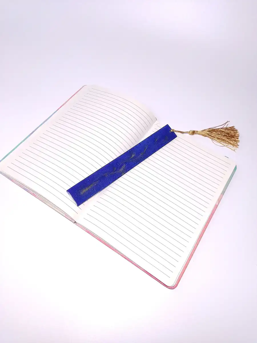 Σελιδοδείκτης μπλε με "νερά" από χρυσό