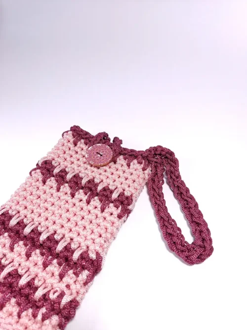 Θήκη γυαλιών ή κινητού ορθογώνια ροζ μπορντό