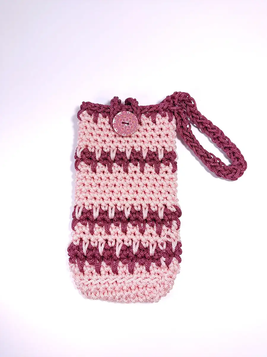 CASE-0003 Θήκη γυαλιών ή κινητού ορθογώνια ροζ μπορντό