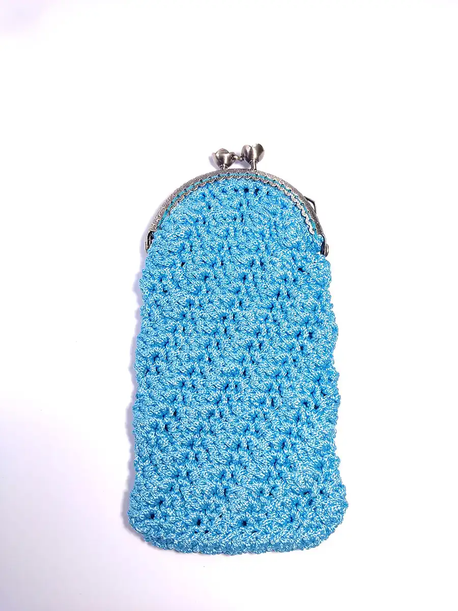 CASE-0004 (4) Πορτοφόλι με vintage κούμπωμα γαλάζιο