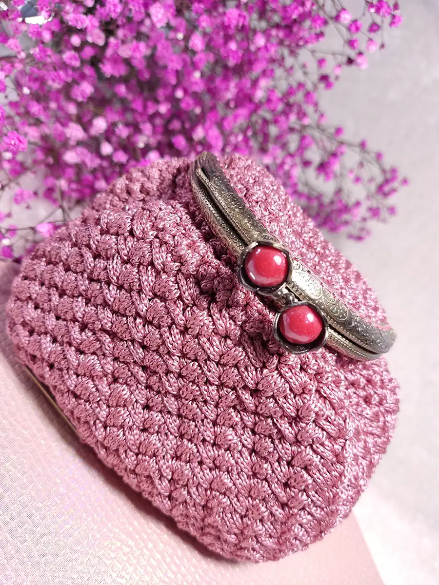 Πορτοφόλι μικρό με vintage κούμπωμα σάπιο μήλο