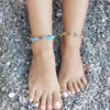 ANKLET-0003 (1) Βραχιόλι ποδιού με φρουτάκια fimo & κρύσταλλα