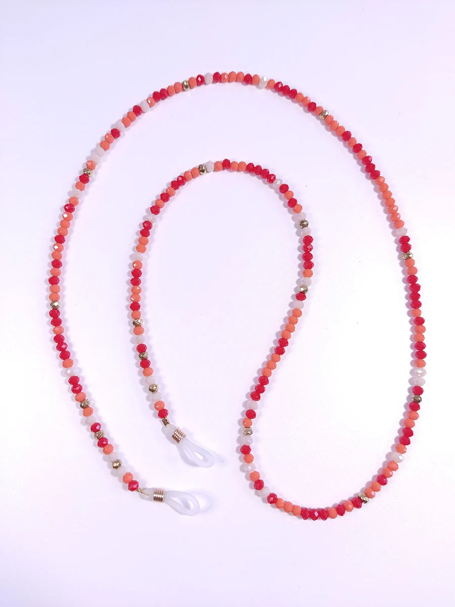 Αλυσίδα γυαλιών με κοραλί κρύσταλλα