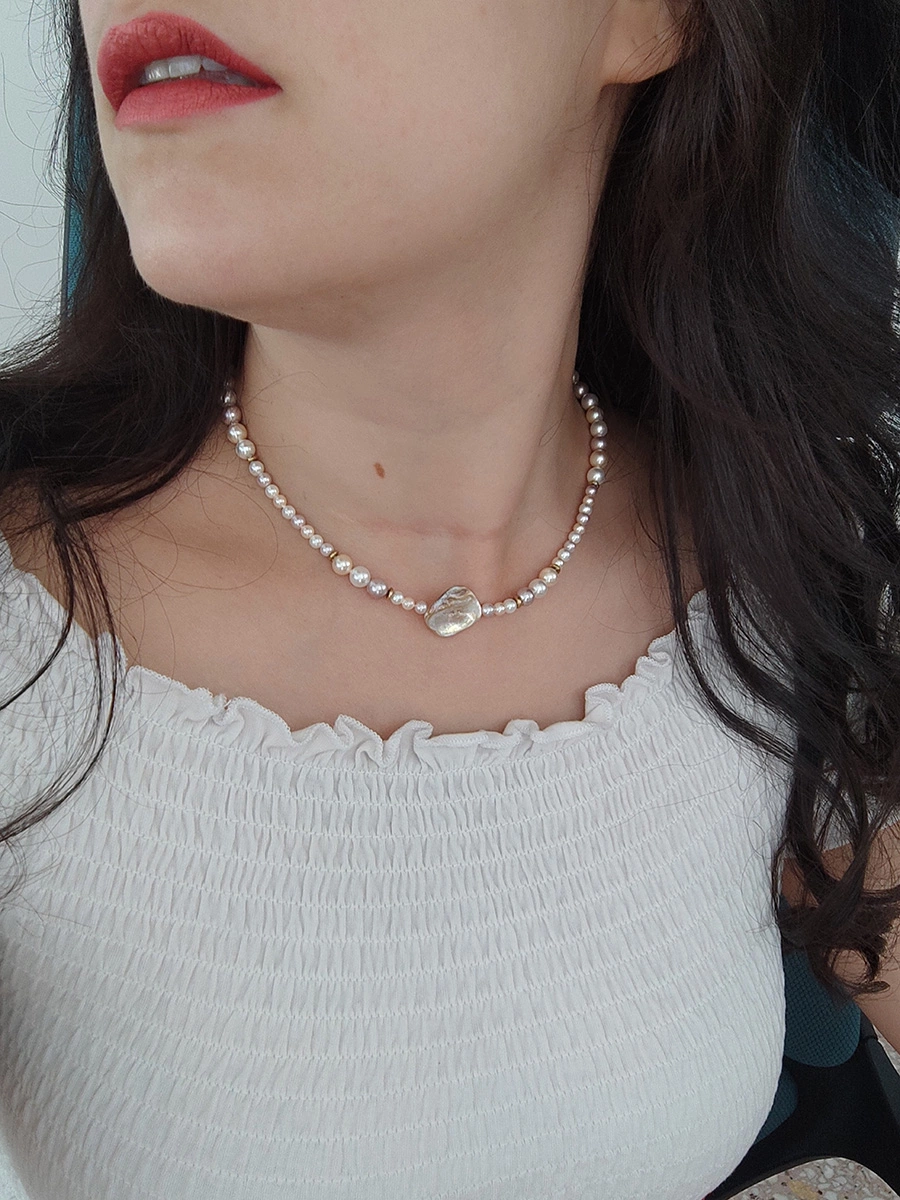 Κολιέ τσόκερ με φίλντισι