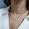 NECKLACE-0051 (3) Αλυσίδα ατσάλινη χρυσή με σταυρό