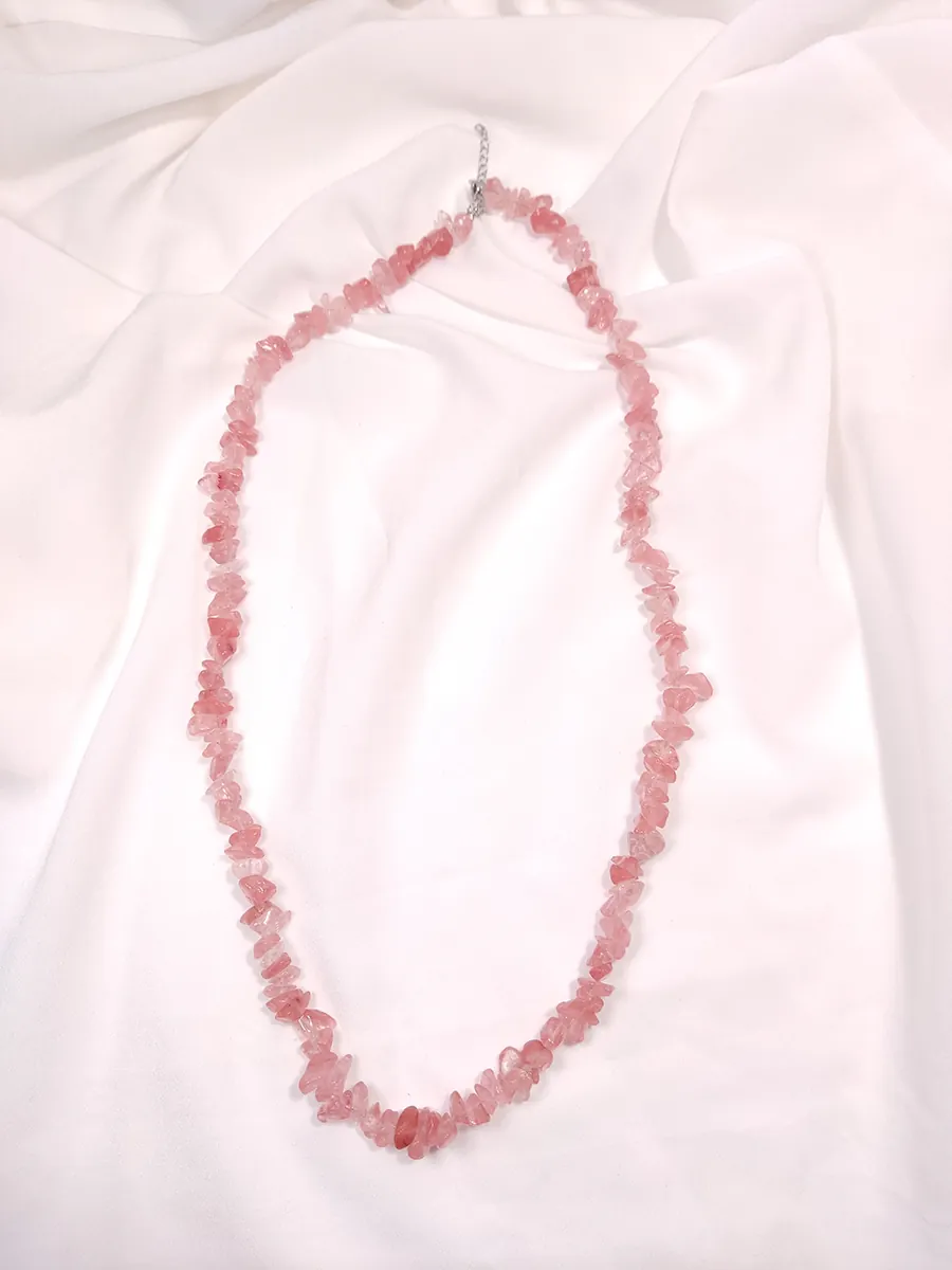 Κολιέ με ροζ τουρμελίνη