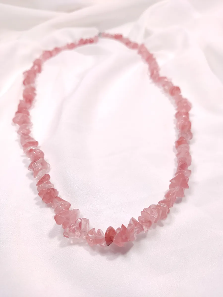 Κολιέ με ροζ τουρμελίνη