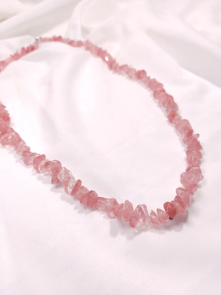 Κολιέ με ροζ τουρμελίνη