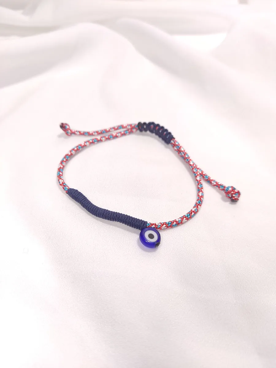 MARCHBR-0004 (1) Βραχιόλι Μαρτάκι με σκούρο μπλε κορδόνι & ματάκι