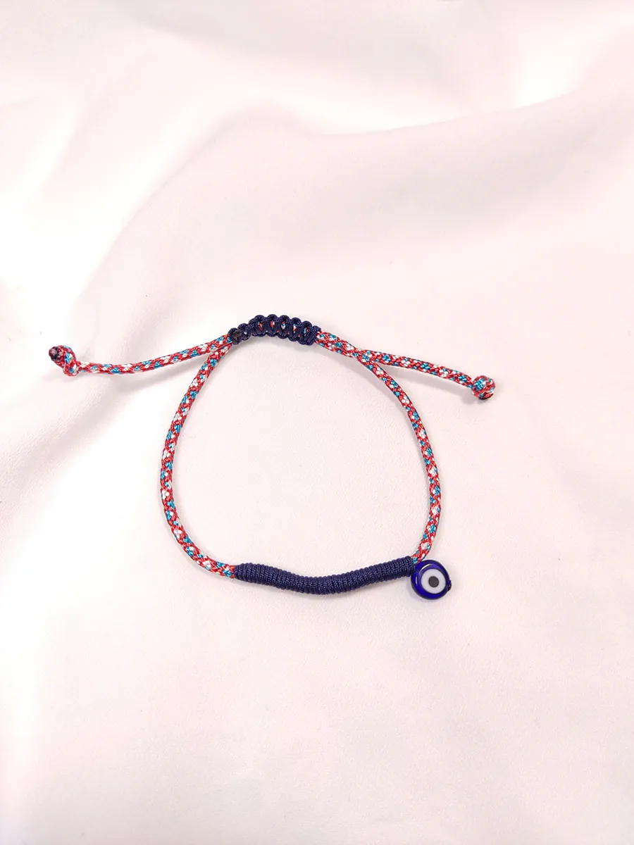 MARCHBR-0004 (2) Βραχιόλι Μαρτάκι με σκούρο μπλε κορδόνι & ματάκι