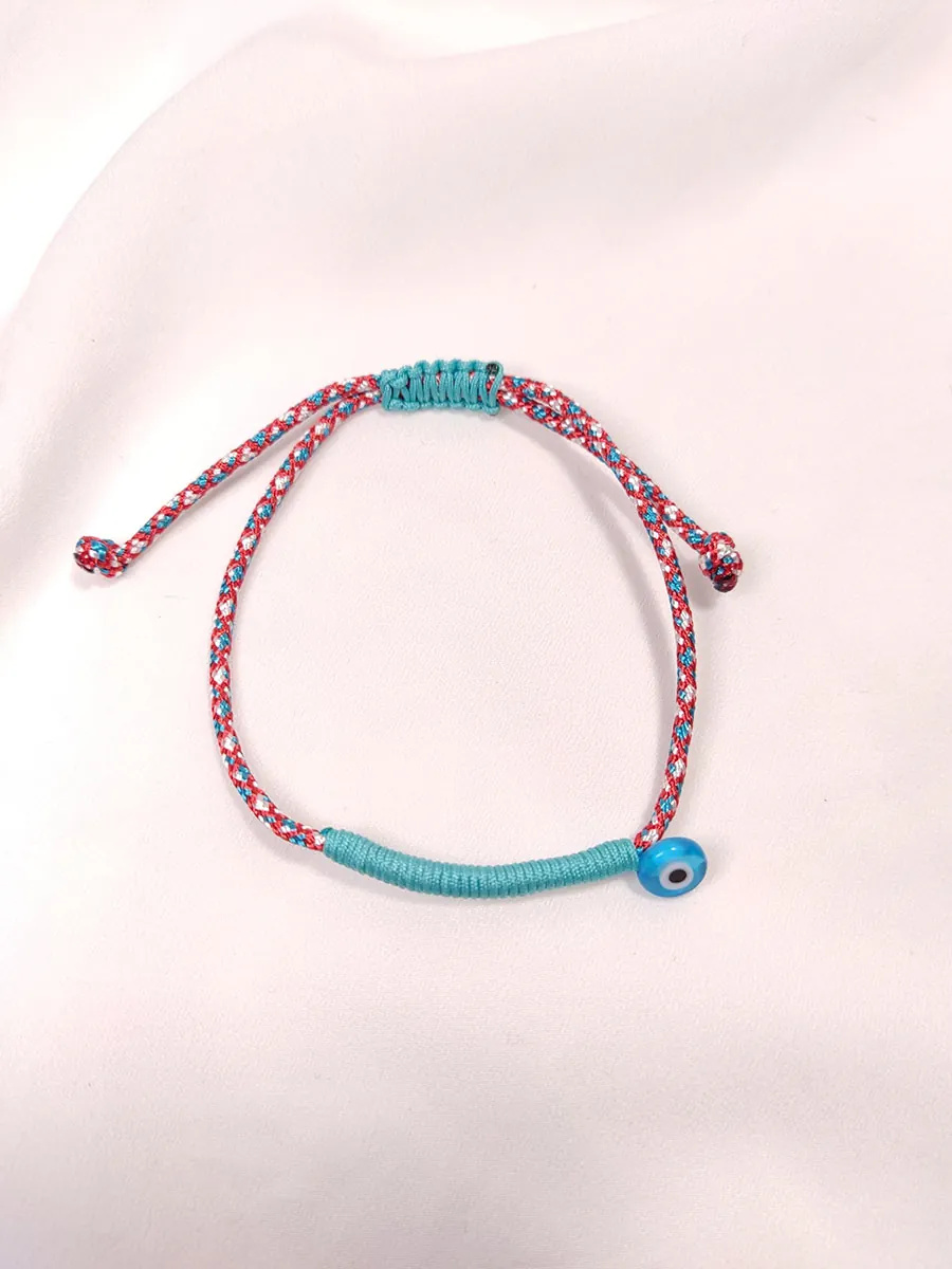 Βραχιόλι Μαρτάκι με γαλάζιο κορδόνι & ματάκι