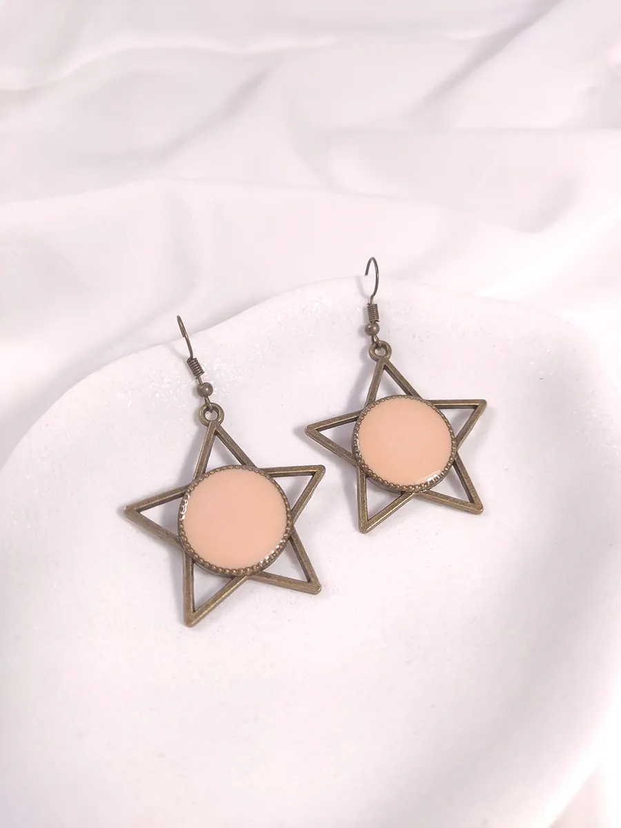 Σκουλαρίκια αστέρια σομόν