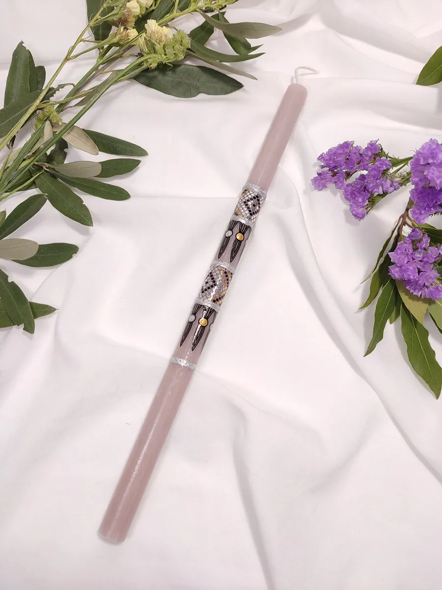 Λαμπάδα αρωματική με tribal σχέδια