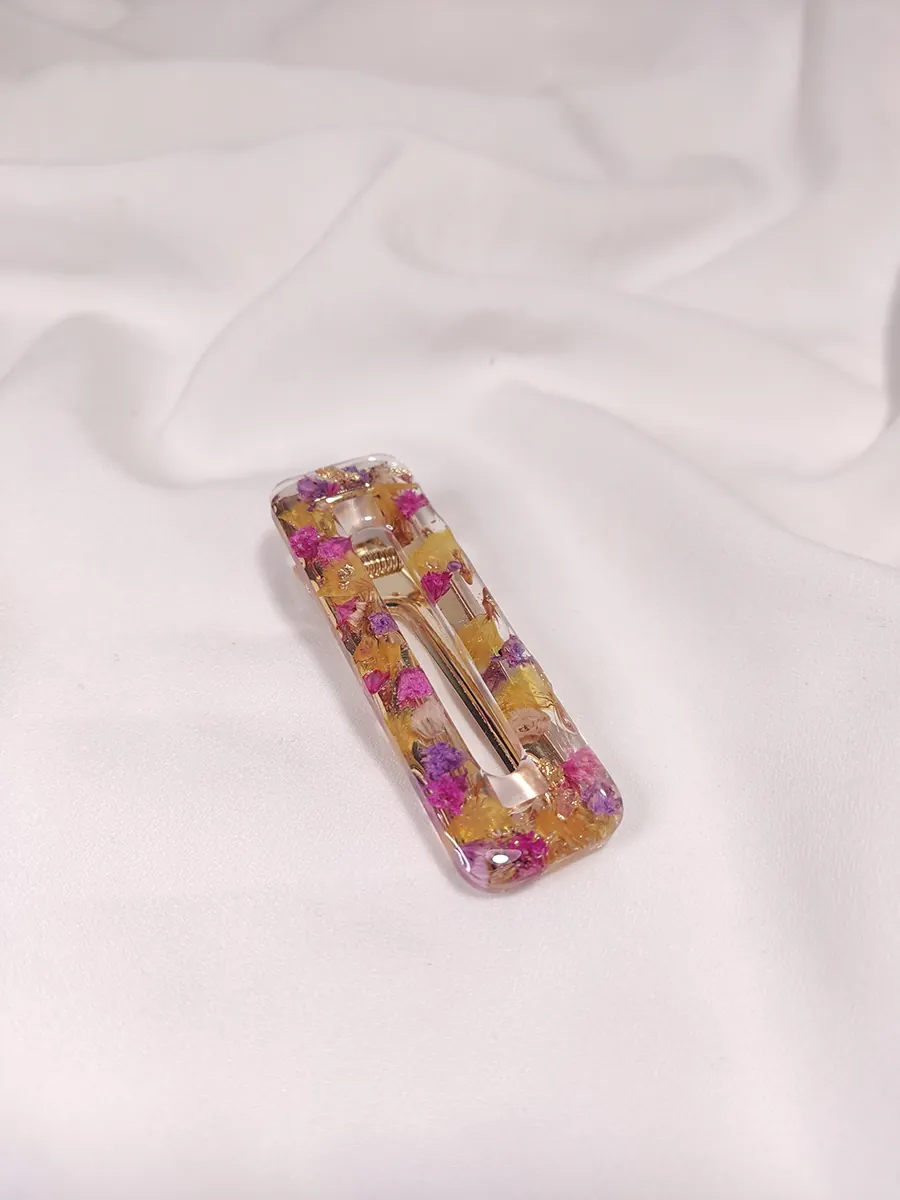 HAIRACCESSORIES-0002 (1) Κλιπ μαλλιών με γυψοφίλη & αμάραντο