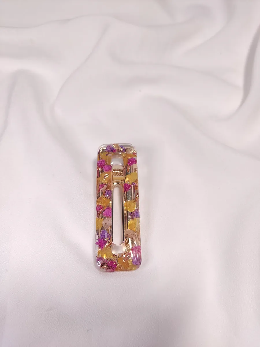 HAIRACCESSORIES-0002 (3) Κλιπ μαλλιών με γυψοφίλη & αμάραντο