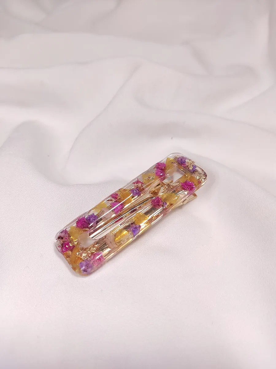 HAIRACCESSORIES-0002 (4) Κλιπ μαλλιών με γυψοφίλη & αμάραντο