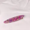 HAIRACCESSORIES-0008 (1) Κλιπ μαλλιών λεπτό με μοβ & ροζ λουλούδια