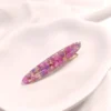 HAIRACCESSORIES-0008 Κλιπ μαλλιών λεπτό με μοβ & ροζ λουλούδια