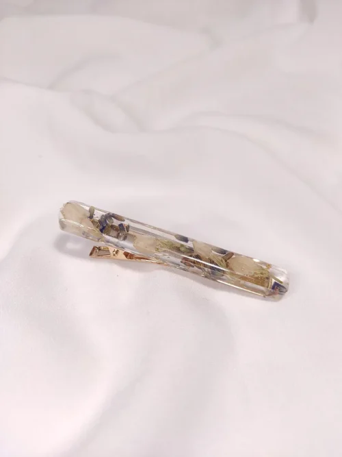 Κλιπ μαλλιών λεπτό με ανθάκια από γιασεμί & λεβάντα