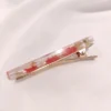 HAIRACCESSORIES-0012 (1) Κλιπ μαλλιών με κόκκινα & λευκά πέταλα ορτανσίας