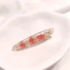 HAIRACCESSORIES-0012 Κλιπ μαλλιών με κόκκινα & λευκά πέταλα ορτανσίας