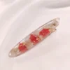 HAIRACCESSORIES-0012 (3) Κλιπ μαλλιών με κόκκινα & λευκά πέταλα ορτανσίας