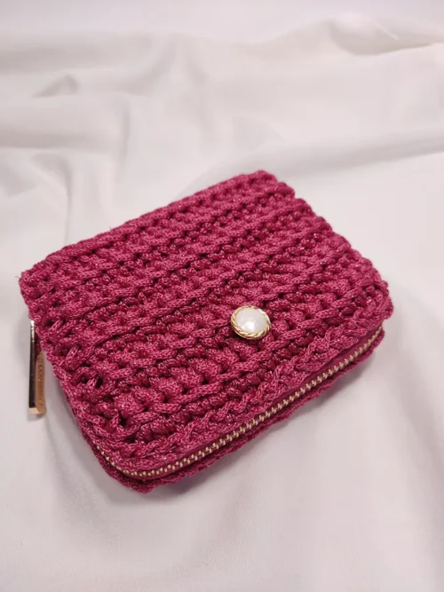 WALLET-0018 (1) Πορτοφόλι μικρό με 1 φερμουάρ φούξια