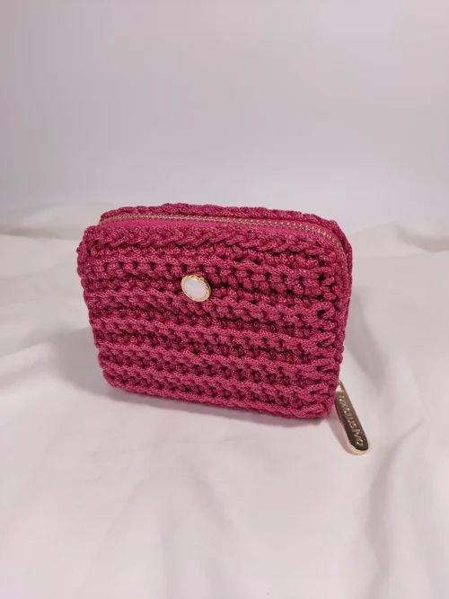 WALLET-0018 (5) Πορτοφόλι μικρό με 1 φερμουάρ φούξια