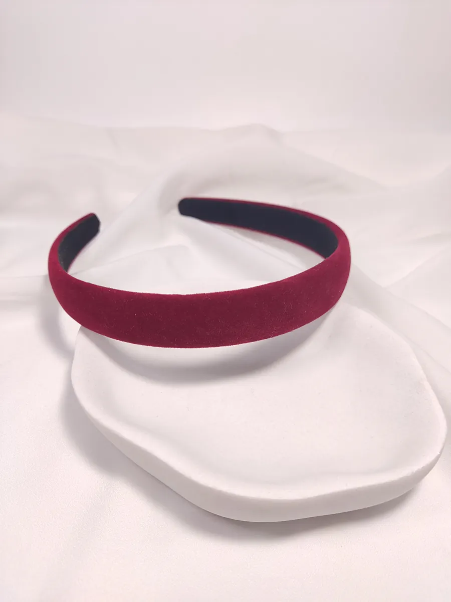 Στέκα μαλλιών κόκκινη βελούδινη