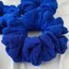 Scrunchie Λάστιχο μαλλιών μπλε ηλεκτρίκ glitter 2 μεγέθη