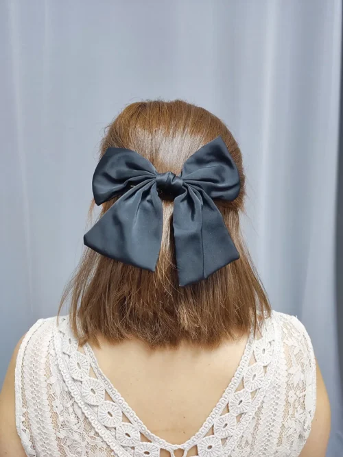 BOWS-0004 Φιόγκος για μαλλιά μαύρος