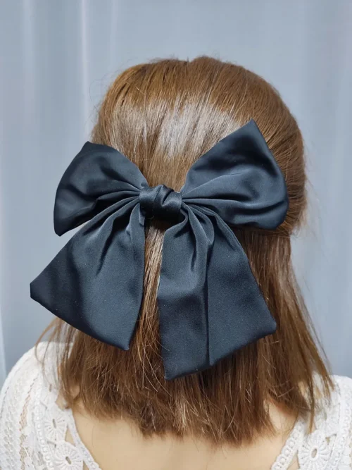 BOWS-0004 Φιόγκος για μαλλιά μαύρος