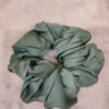 Scrunchie Λάστιχο μαλλιών λεπτό σατέν βεραμάν Large