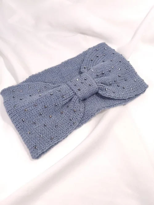 Κορδέλα μαλλιών πλεκτή με στρας 4 χρώματα