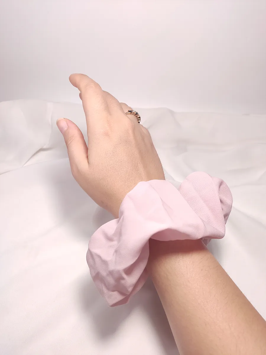 Scrunchie Λάστιχο μαλλιών μουσελίνας σάπιο μήλο Large