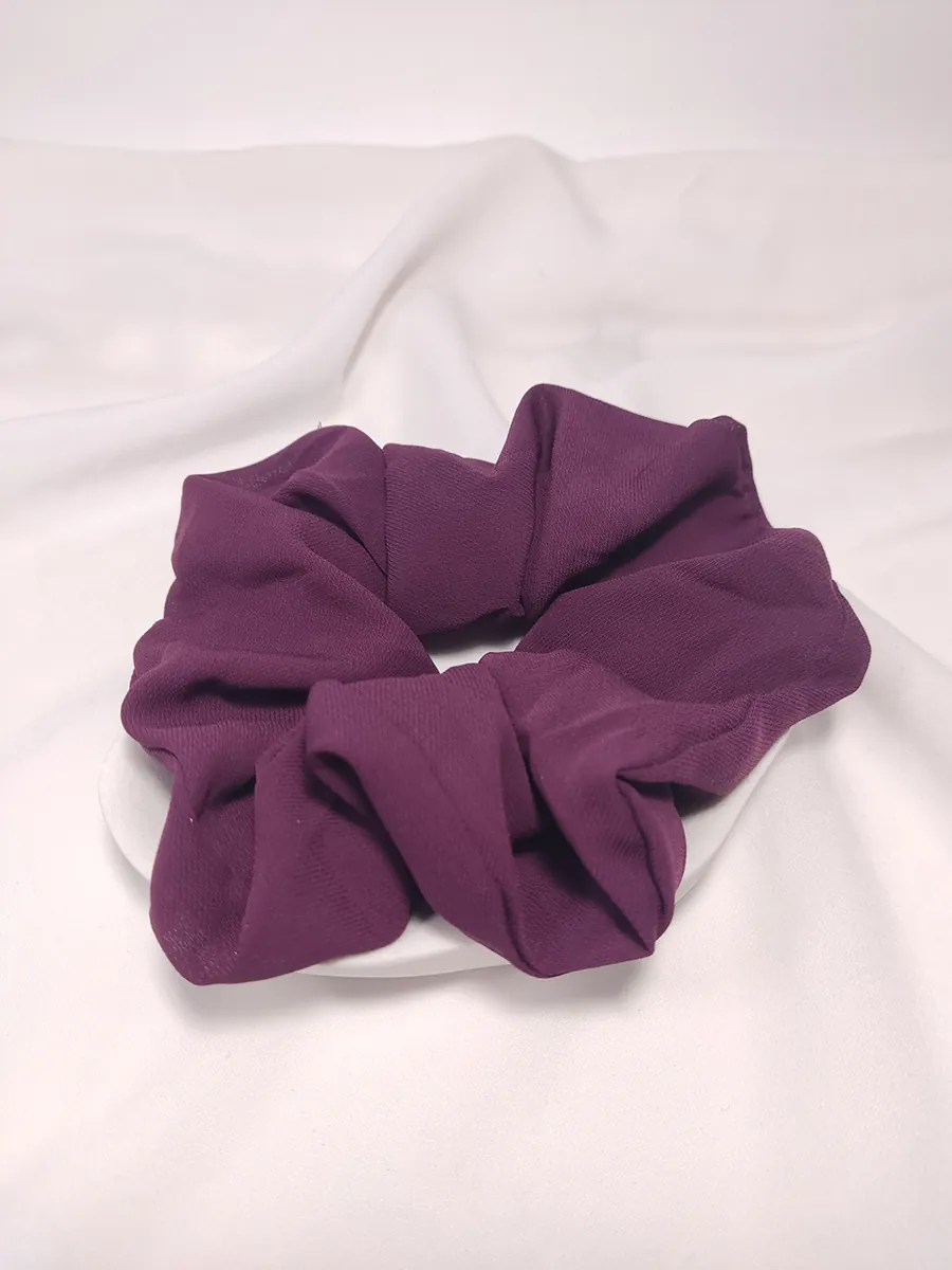Scrunchie Λάστιχο μαλλιών μουσελίνας μοβ Large