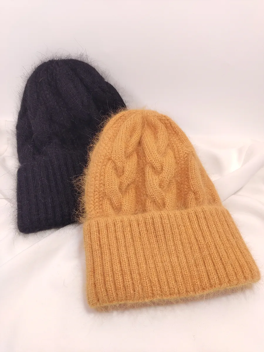 Μονόχρωμο Σκουφί με Σχέδιο Πλεξούδες - 2 αποχρώσεις | CHRISARTI