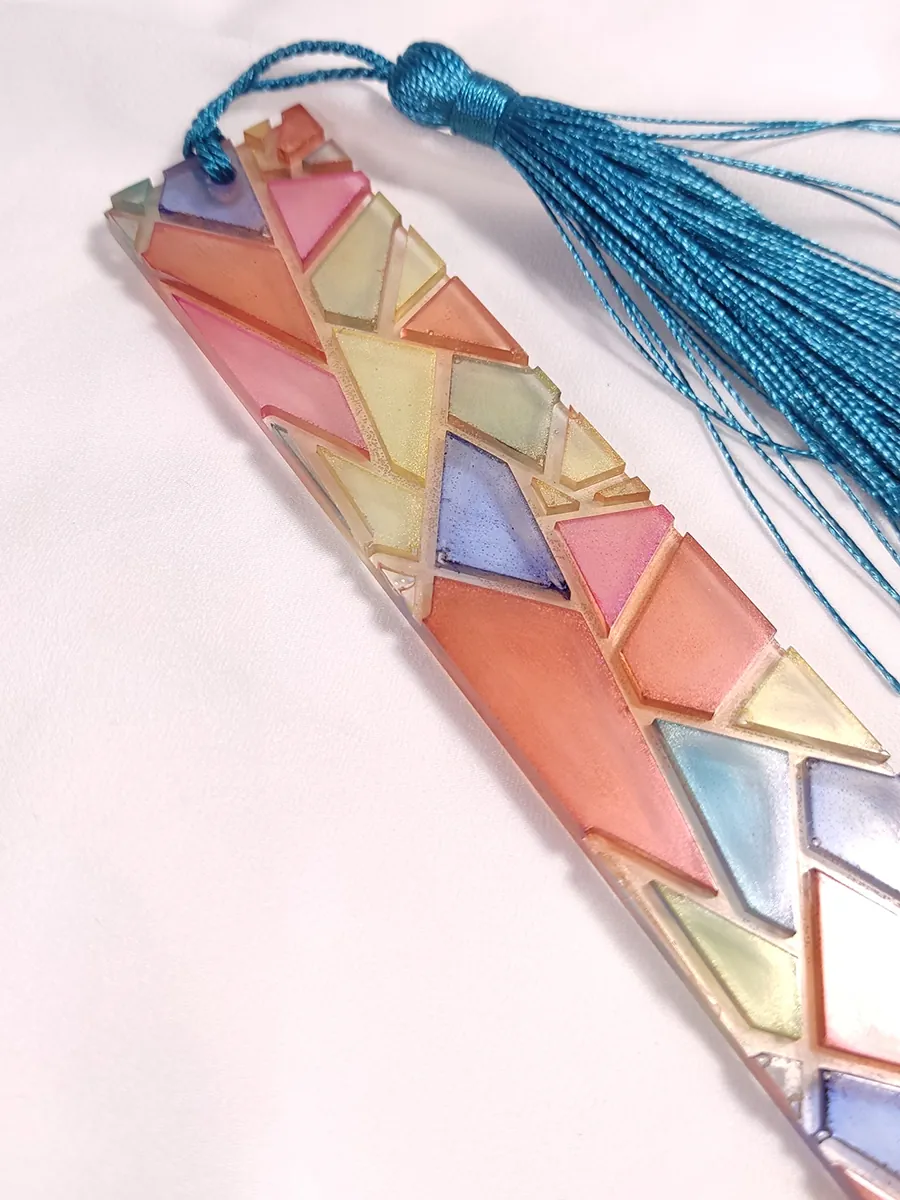 Σελιδοδείκτης πολύχρωμος με ανάγλυφα γεωμετρικά σχήματα