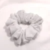 SCRUNCHIES-0047 (1) Scrunchie Λάστιχο μαλλιών ασημί glitter XL
