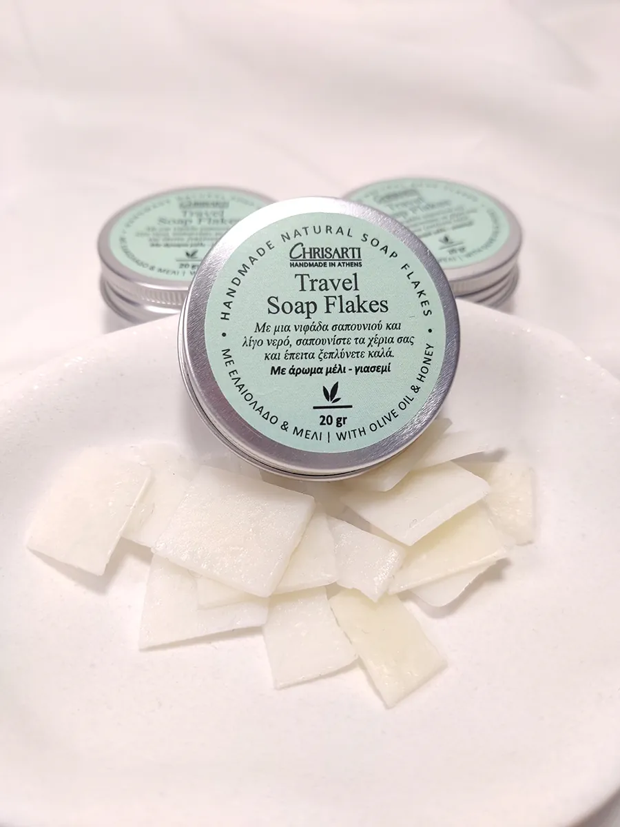 Travel Soap Flakes 20gr – Χειροποίητο Σαπούνι σε Νιφάδες - Μέλι & Γιασεμί | CHRISARTI