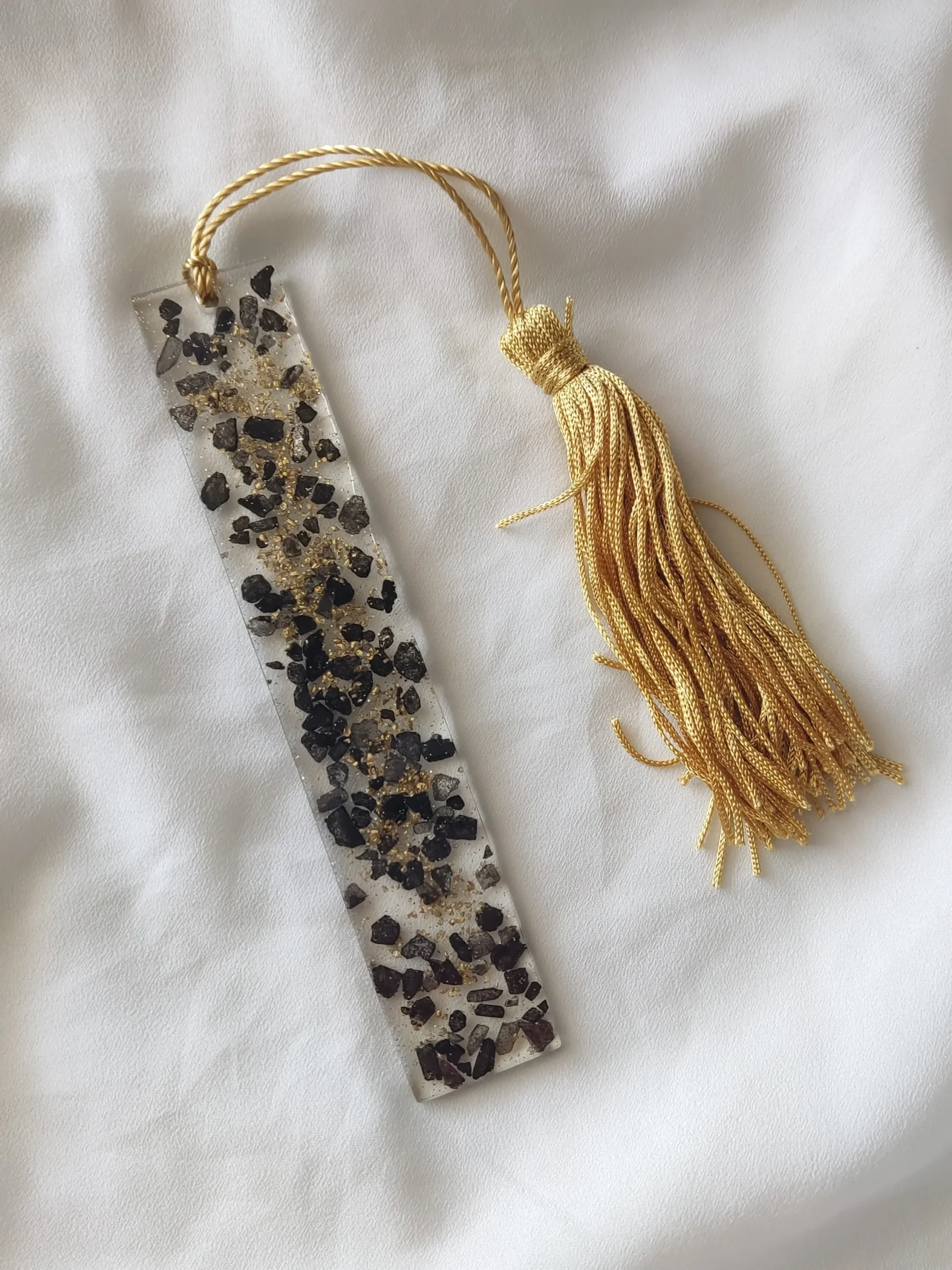 BOOKMARK-0023 Σελιδοδείκτης με μαύρα πετραδάκια