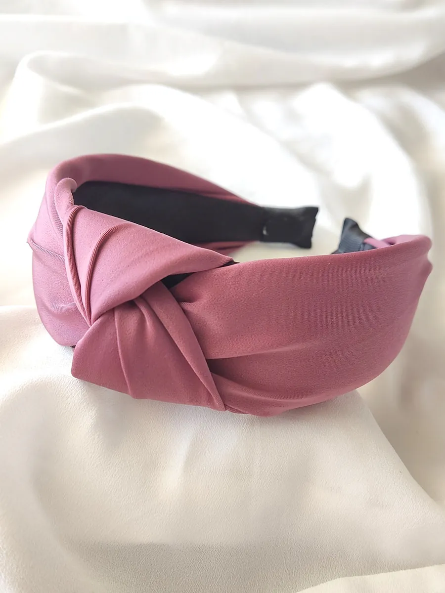 Στέκα μαλλιών σατέν υφασμάτινη σάπιο μήλο με κόμπο