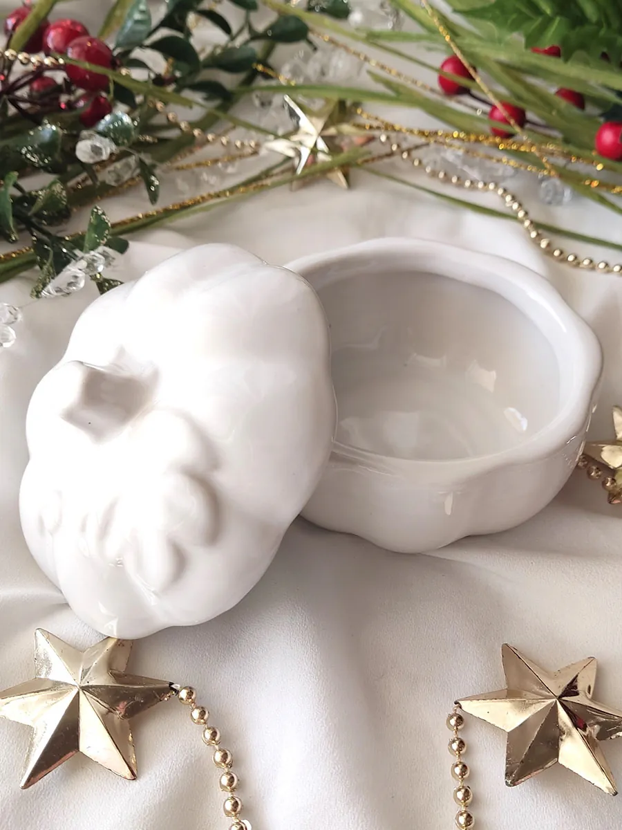 XMAS24-0002 (2) Διακοσμητική κεραμική κολοκύθα