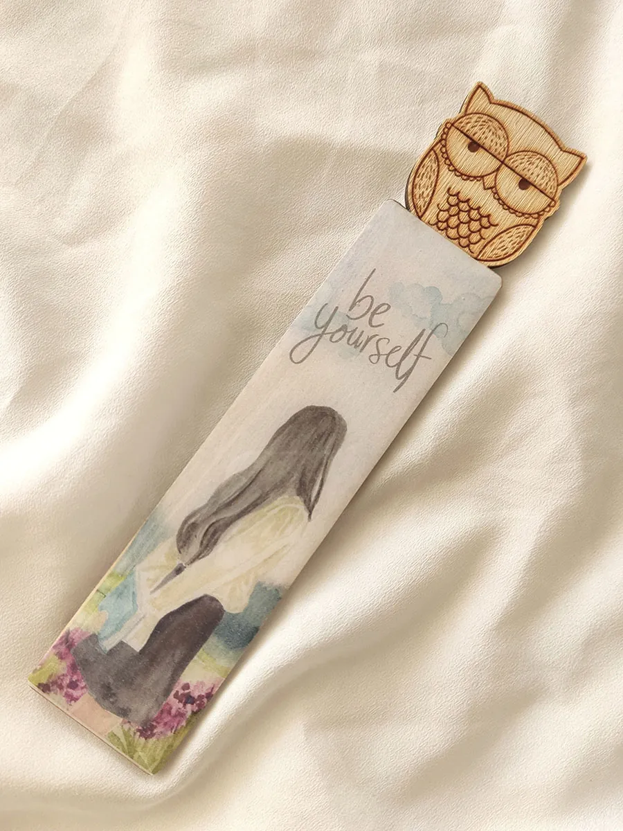 Σελιδοδείκτης ξύλινος Be yourself
