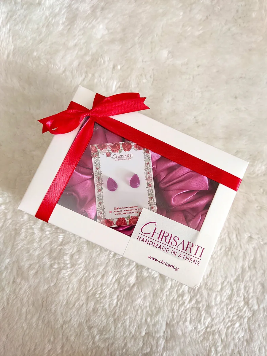 AMYSTERYBOX-0003S Mystery Box με Ατσάλινα Σκουλαρίκια και Αξεσουάρ Μαλλιών – Εκπλήξεις σε Τρία Μεγέθη | CHRISARTI