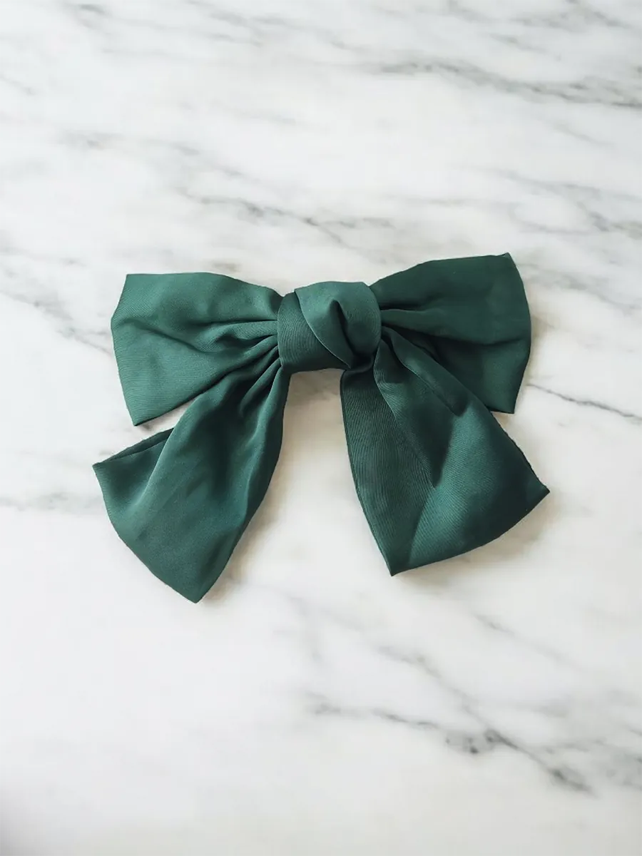 BOWS-0006 (2) Μεγάλος Φιόγκος για μαλλιά πράσινος