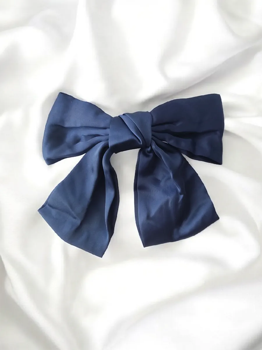 Φιόγκος για μαλλιά σκούρο μπλε