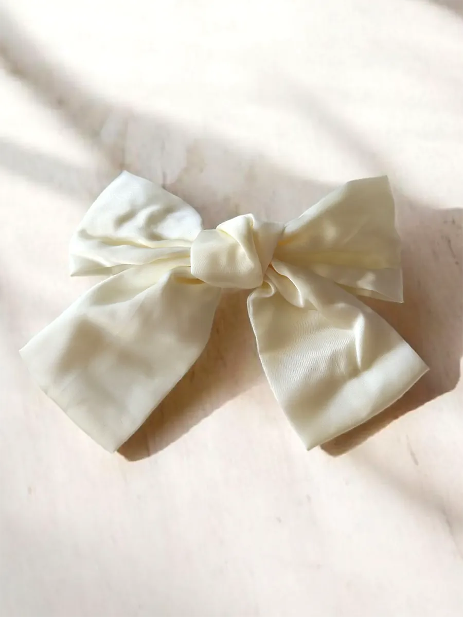 Μεγάλος Φιόγκος για μαλλιά κρεμ