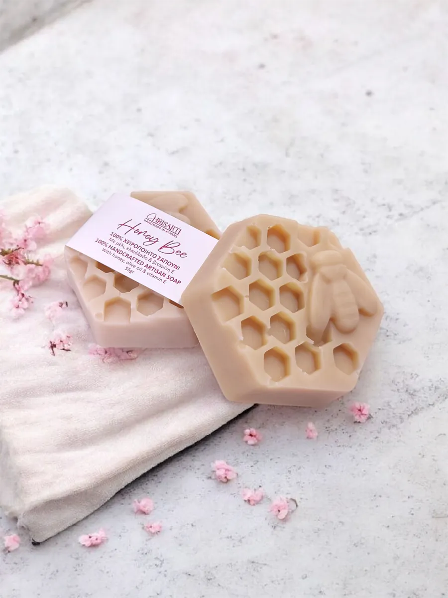 SOAP-0001 (1) Χειροποίητο Σαπούνι Honey Bee 55gr | CHRISARTI